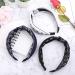 Shop Lurrose Handmade Fabric Hair Bands - 3 Piece Set | Women s Wide Knot Hair Accessories in White Blue Black - Buy Online on GoSupps.com