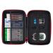 Eva Hard Protective Bag Travel Case Organizer Holder for Diabetic Supplies, Diabetes Testing Kit, Blood Glucose Meter Monitor, Test Strips, Syringes, Lancets, Needles (Black)