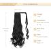 Gairyan Long Curly Ponytail Extension Wrap Around Clip in Ponytail Hair Extensions Wavy 24 inch Synthetic Hairpieces for Women Real Natural Look Wave (Black) 24 inch Black - Buy Online on GoSupps.com