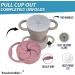 BraveJusticeKidsCo. Silicone Collapsible Toddler Snack Cup | 2-Pack Snack Attack I&II Baby Snack Cup | Dusty Rose and Fog - Buy Online on GoSupps.com