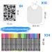 Anyuke 38-Piece Baby Care Set: 10 Washable Bibs 24 Textile Pens & 4 Stencils - Perfect for Baby Showers & Parties - Buy Online on GoSupps.com