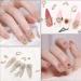 24 Pcs Shiny 3D Nail Charms: Gold Metal Rhinestones Gems for Luxury Nail Art - DIY Crafts - Buy Online on GoSupps.com