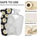 NAANLE Hot Water Bottle with Cover White Daisy 2L for Menstrual Cramps Pain Relief & Heat Therapy | International Shipping - Buy Online on GoSupps.com