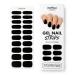 MOYOU LONDON Semi Cured Gel Nail Wraps 20 Pcs Gel Nail Polish Strips for Salon-Quality Manicure Set with Nail File & Wooden Cuticle Stick (UV/LED Lamp Required) - Jet Black