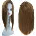 Nature Straight Mixture Snythetic Hair Topper 18" Side Parting Lace Base Clip in Wiglet Full Head Wear Crown Wig (Right Part 27# Dark Blonde) - Buy Online on GoSupps.com