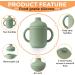 Silicone Toddler Cups with Lid & Non Slip Handles | Spill Proof Sippy Cups for Baby & Infant | Durable Training Smoothie Cup | 6-12 Months & 1-3 Years | Pink/Green/Beige - Buy Online on GoSupps.com