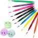 Edible Markers - 10 Colors Rainbow Dust Edible Markers Double Head Available Fine and Thick Tip Food Grade Gourmet Writers for Fondant Cakes Tosier
