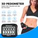 3D Pedometer for Walking - Large Digital Display Step Tracker with Removable Clip Lanyard, Black - Buy Online on GoSupps.com