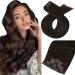 Moresoo Seamless Clip in Hair Extensions Real Human Hair Darkest Brown Seamless Hair Extensions Clip in 22 Inch Invisible Clip In Extensions 7 Pieces/120g #2 22 Inch 120g.Seamless-#2