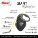 Flexi Giant Neon Tape Black Large 8m Retractable Dog Leash for Dogs up to 50kg/110lbs - Buy Online on GoSupps.com