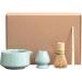 Matcha Whisk and Bowl Matcha Set Bamboo Ceramic Matcha Kit Includes Whisk Tea Spoon 580ml Bowl and Whisk Holder Manual Japanese Tea Set for Matcha Making Style1 Style 1