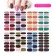 MWoot 8 sheet monochrome nail sticker with nail files nail art sticker nail ticker design self -adhesive manicure sticker beautiful fashion DIY decoration