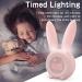 Homealexa Cute Rabbit Kids Alarm Clock - Creative Bedside Lamp with Snooze Function & Time-Controlled Night Light for Girls - Pink - Buy Online on GoSupps.com
