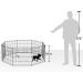 Dog Exercise Pen 8-Panel 24 Inch - Metal Wire Puppy Playpen for Outdoor Yard - Foldable Pet Playpen with Door - Buy Online on GoSupps.com