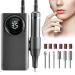 ROVLAK Electric Nail File 35000RPM Professional Electric Nail Cutter Rechargeable Cordless Pedicure Manicure Set with LED Display for Acrylic Gel and Cuticle Removal