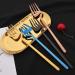 Flatware Sets 16Pcs Black Matte Cutlery Set 304 Stainless Steel Dinnerware Western Knife Fork Spoon Dinner Set Kitchen Flatware Tableware Set (Color : Black) - Buy Online on GoSupps.com