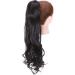 24 Long Curly Wavy Wrap Around Ponytail Clip in Hair Extensions | Natural Black 24 Inch One Piece Hairpiece for Women - Buy Online on GoSupps.com