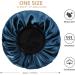 Silk Satin Sleep Cap for Curly Hair | Adjustable Bonnet for Women | Prussian Blue - Buy Online on GoSupps.com