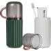 Elivida Travel Toothbrush Case & Holder - Portable 2-Piece Set for Camping Travel Home School | White & Green - Buy Online on GoSupps.com