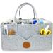 Baby Diaper Caddy Organizer - Large Baby Organizer - Diaper Organizer For Changing Table - Storage Caddy - Changing Table Organizer For Baby Boy, Girl - Nursery Organizer (Classic Gray)