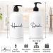 Alora Kitchen Sink Hand Soap and Dish Soap Dispenser Set - 2 Pack, Wide Pump Bottle with Easy-to-Read Lettering - Ideal for Countertop Refills - Buy Online on GoSupps.com