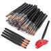 50Pcs/Set Lip Brushes, Disposable Lip Brush Lip Gloss Makeup Brush, Lipstick Gloss Wands Applicator Cosmetic Tool Kits(Black)