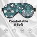 Teal Grey & White Floral Eye Mask - Soft Adjustable Sleep Mask for Men & Women | Nighttime Comfort - Buy Online on GoSupps.com