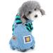 Ranphy Striped Pet Jumpsuit & Pajamas for Small Dogs - Cute Summer Cotton Denim Clothes for Chihuahua & Yorkshire Terrier - Green - Size L - Buy Online on GoSupps.com