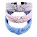 STHUAHE 3PCS Women and Girls Wide Stripes Double Strip Leaves Cross Knot Handmade Hair Hoop Hairband Headband Hair Accessories by Beauty hair (3 Color)