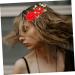Beaupretty Red Flower Hair Clip Clip Headwear for Women Bridal Headpiece Wedding Hair Jewelry Hair Clips for Girls Pearl Hair Clip Hair Pin Flower Hairpin Miss Crystal Iron Wire - Buy Online on GoSupps.com