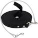 Waterproof drag line for dogs with Chew proof tie-out linen 3-30m waterproof training line for large to small dogs robust dog leash (black 10m) 10m black