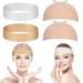 4 Pieces Silicone Wig Grip Band Transparent Silicone Wig Headband Sweatproof Seamless Non Slip Wig Hair Band with Stretchy Nylon Wig Cap for Wig and Sport Yoga (White and Light Brown  Skin Color)