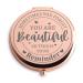 Birthday Inspirational Gifts for Women Rose Gold Portable Travel Compact Mirror Christmas Mother s Day Graduation Party Valentine s Day Gifts for Coworker Mom Aunt Wife Sister Daughter Bestie