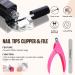 TOMICCA Nail Tips and Glue Gel Kit - 4 In 1 Nail Extension Set with LED Lamp and 500Pcs Coffin Nails - Acrylic Starter Kit for Easy DIY Nail Art - Medium Coffin Shape - Gift Set - Buy Online on GoSupps.com