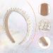 Lusofie Pearl Headband for Women - Bridal Hair Accessory with Rhinestones and Faux Pearls - Buy Online on GoSupps.com