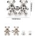 8 Pcs Bear Adjustable Waist Buckle Extenders - Fashion Jean Button Pins for Women Skirt Pant Jeans (8 Colors) - Buy Online on GoSupps.com