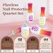 Modelones Dip Powder Liquid Set - 4+4 Pcs Essential Acrylic Dipping Powder System - Base Coat, Top Coat, Activator, Brush Saver - Manicure Tools for Nail Art DIY Salon - No Nail Lamp Needed - Buy Online on GoSupps.com