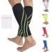 360 RELIEF Compression Calf Sleeves - for Men and Women Sports | Shin Splints Torn Muscle Cramps Workout Circulation Running Hiking Marathon | M L XL with Mesh Laundry Bag | Black XL-Single