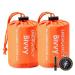 Esky Emergency Sleeping Bag 2 Pack Portable Survival Thermal Bivy Sack Waterproof Lightweight Survival Shelter Blanket Bags with Compass and Whistle for Camping Hiking Outdoor Adventure Orange