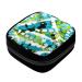 GIAPB Period Bag Sanitary Napkin Storage Bag Pad Holder for Period Makeup Pouch Abstract Blue Plaid Art Color125