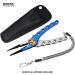 Booms Fishing X1 Aluminum Pliers Saltwater Surf Tackle Kit - Multitool Hook Remover for Braided Line Cutting - Blue with Sheath and Lanyard - Buy Online on GoSupps.com