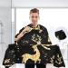 Waterproof Barber Cape - Gold ELK Pattern & Cheetah Haircut Bib for Men & Women | Unisex Hair Cutting Cape (8rp1a) - Shop Now - Buy Online on GoSupps.com