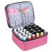 Luxja Double-Layer Nail Polish Carrying Case - Pink (Bag Only) - Holds 30 Bottles (15ml) - Buy Online on GoSupps.com