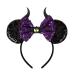 WOVOWOVO Mouse Ears Bow Headbands for Women Girls  Halloween Decoration Glitter Hairbands Party Princess Cosplay Costume Hair Accessories  Maleficent