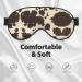 Cow Fur Print Soft Eye Mask for Sleep | Comfortable Travel Sleep Mask for Men & Women - Black - Buy Online on GoSupps.com