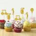 MonMon & Craft Golf Cupcake Toppers - Sport Theme Golf Birthday Cupcake Decor - Baby Shower Party Decor - Retirement Party Decorations Golf Club Cupcake Toppers - 24 Pcs Gold Glitter - Buy Online on GoSupps.com