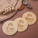 14Pcs Monthly Milestone Wood Discs Baby Milestone Discs for Photo Props Baby Shower Gifts Wooden Baby Monthly Milestone Cards