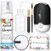 Qinzave 150ml Eyelash Extension Cleanser with USB Fan, Lash Shampoo for Extension with Makeup Remover Pad Rinse Bottle Mascara Brush Cleaning Brush,Paraben Sulfate Free Lash Shampoo for Salon Home Use Black