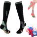 HIGHERSOCKS 2023 Upgraded Far Infrared Schorl Titanium Ion Heightening Booster Socks Tourmaline Health Sock (Black-2 M) Medium Black-2