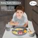 Silicone Baby Weaning Set | Divided Suction Plate & Bowl | Sippy Cup | Grey | Self-Feeding Tableware - Buy Online on GoSupps.com